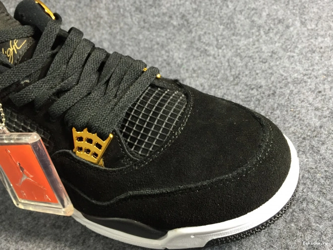 Reps BK black air jordan metallic 4 gold-white “royalty” mens 308497-032 1115